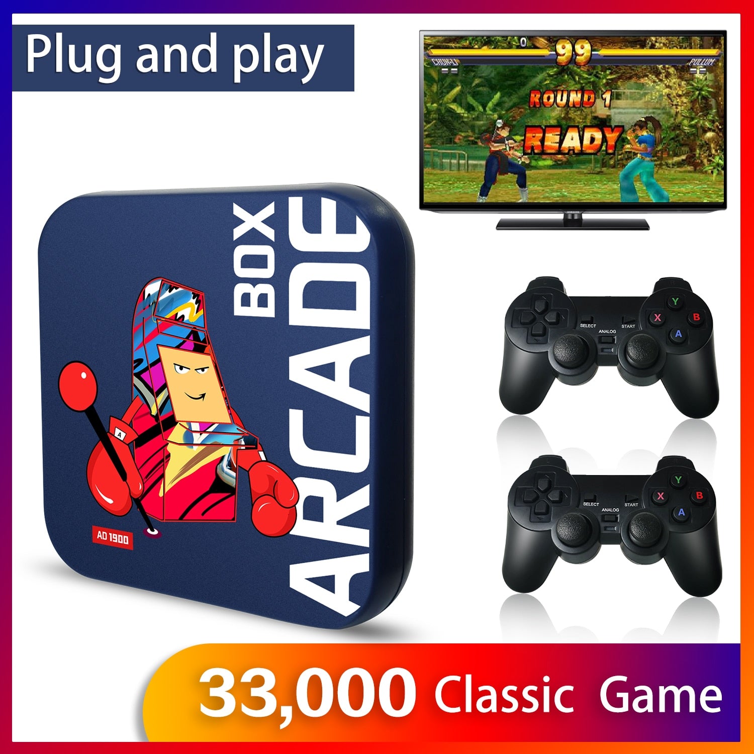 Pixel Fun Toys™ Arcade Mini Console 33,000 GAMES